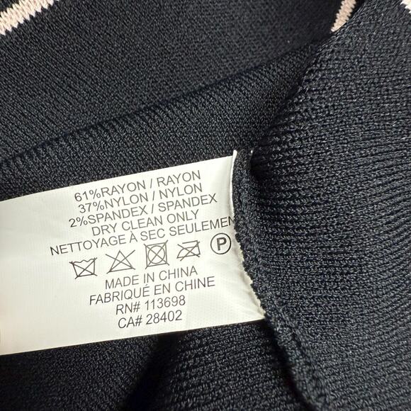 Shoshanna Tinsley Piped Pink Knit Fit-and-Flare Dress Small - Picture 9 of 13